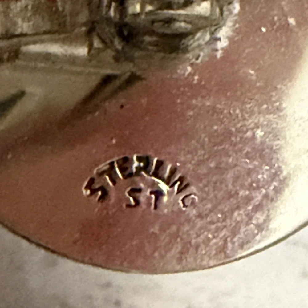 New Vintage Sterling Silver Cufflinks Tie Tack‎ Set MCM 40s 50s Atomic Starburst